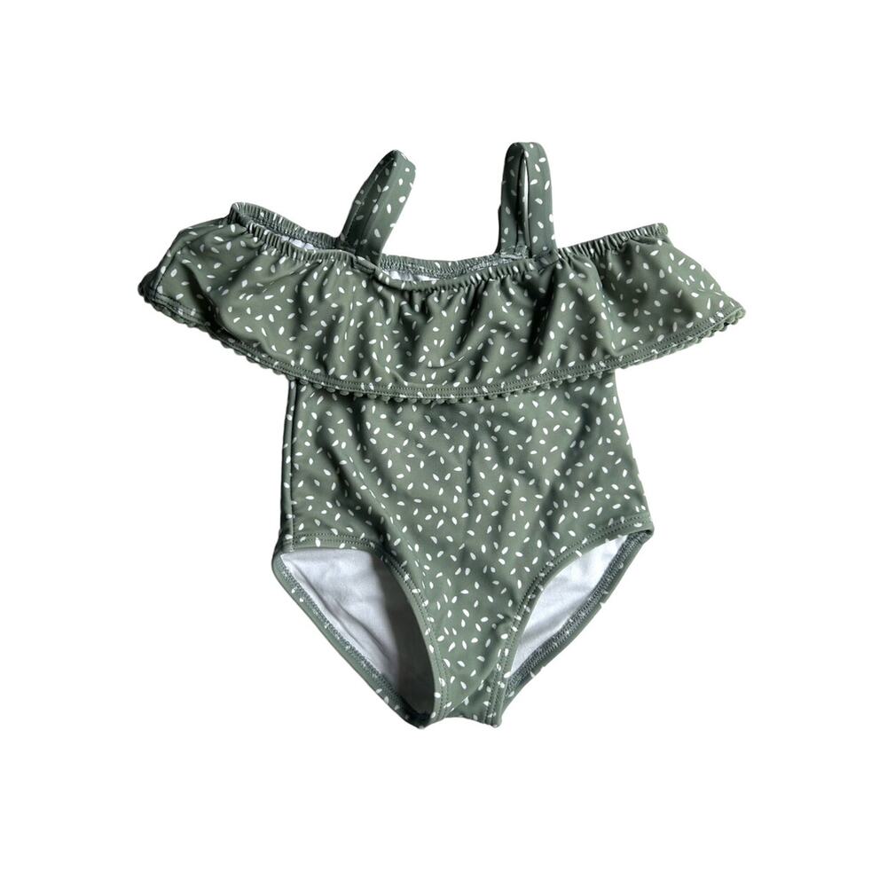 Rylee + Cru Off The Shoulder Ruffle One Piece Swimsuit